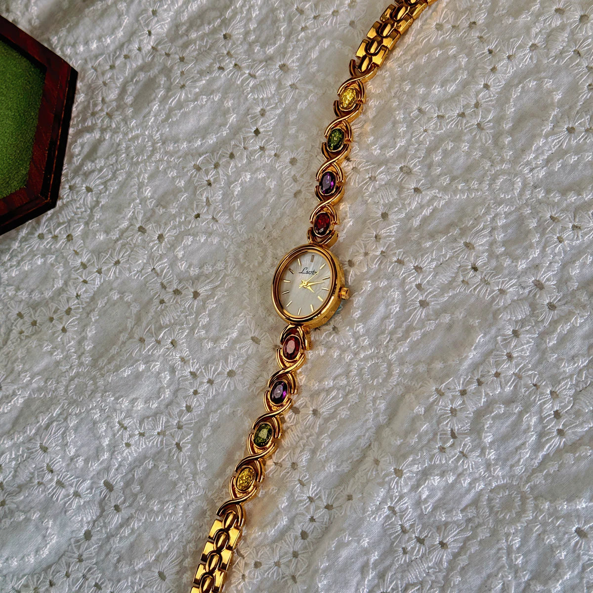 Ethereal Gemstone Gold Watch