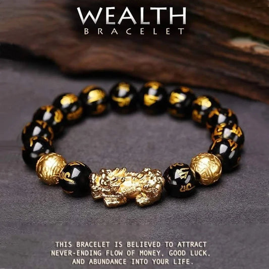 Obsidian Stone Wealth Bracelet
