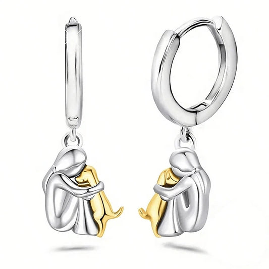 Faithful Dog Pendant Earrings