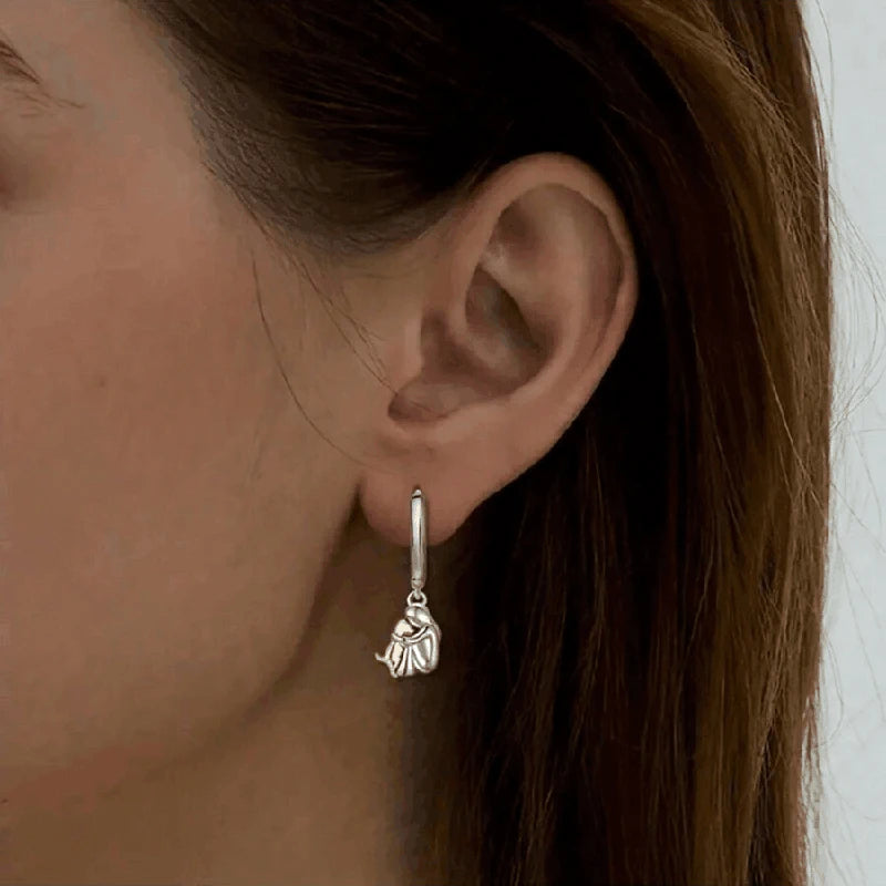 Faithful Dog Pendant Earrings