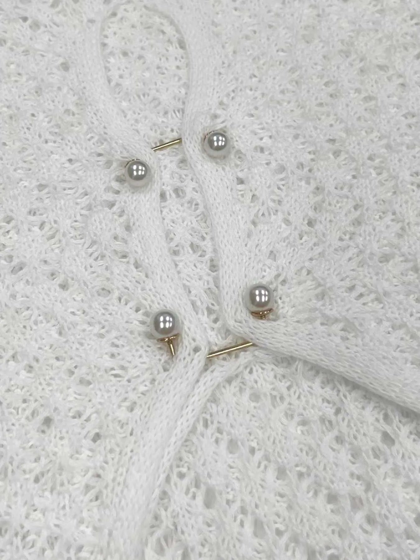 White Knit Long Backless Dress