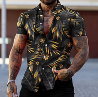 Black And Gold Flower Shirt
