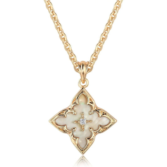 Elegant Gold Clover Necklace