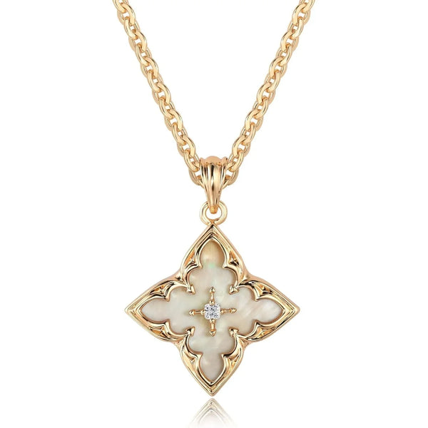 Elegant Gold Clover Necklace