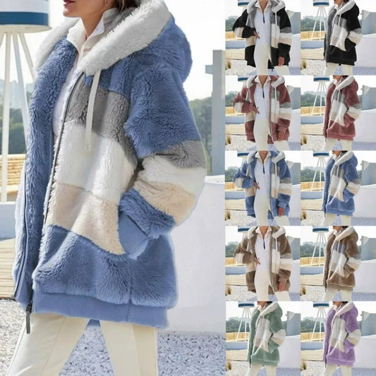 Cozy Hooded Plush Jacket