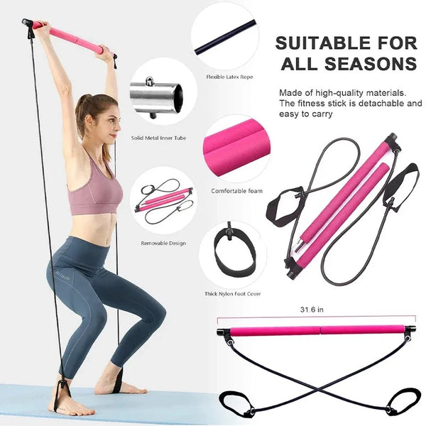 Versatile Pilates Resistance Bar