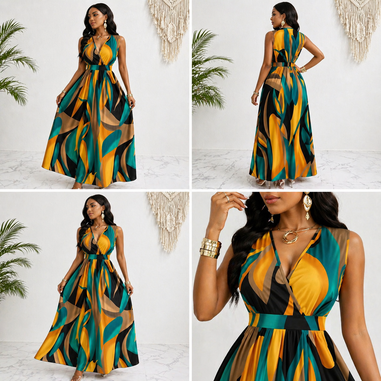 Zarelle™ |  Sleeveless Maxi Dress