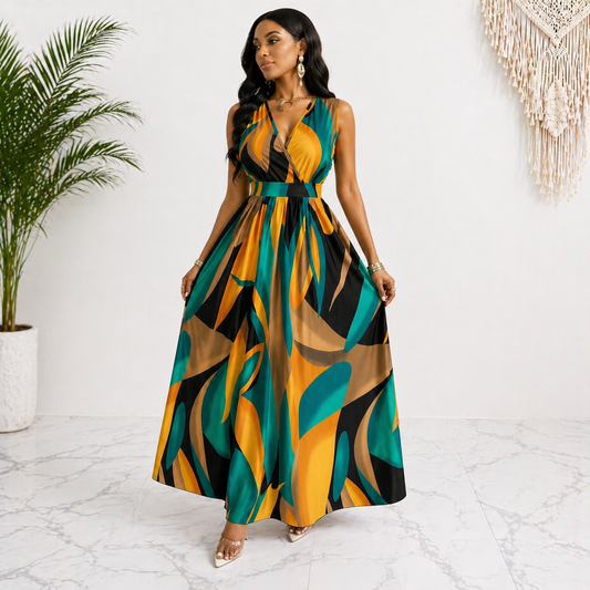 Zarelle™ |  Sleeveless Maxi Dress