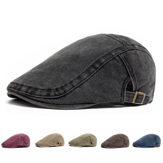 Langston Denim Flat Cap