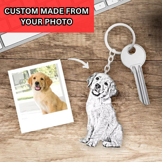 Custom Pet Keyring - Designed from Your Photo