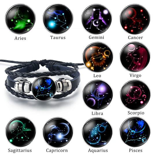 Zodiac Leather Bracelet