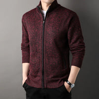 Men's Knit Stand Collar Cardigan Jacket
