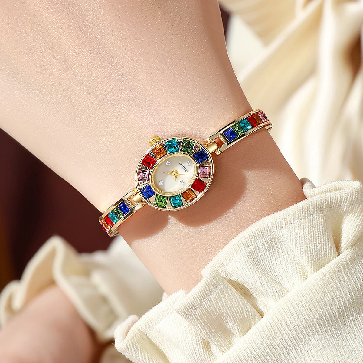 Luxury Crystal Oval Watch