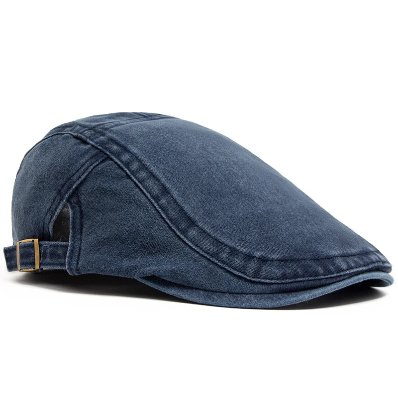 Signature Denim Flat Cap