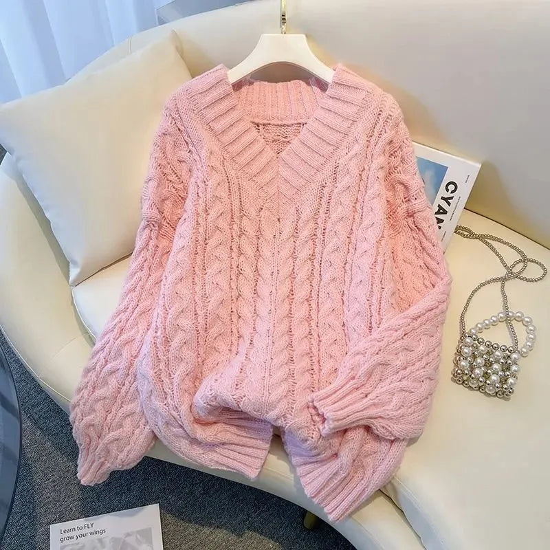 Lauren™ V-Neck Twisted Sweater