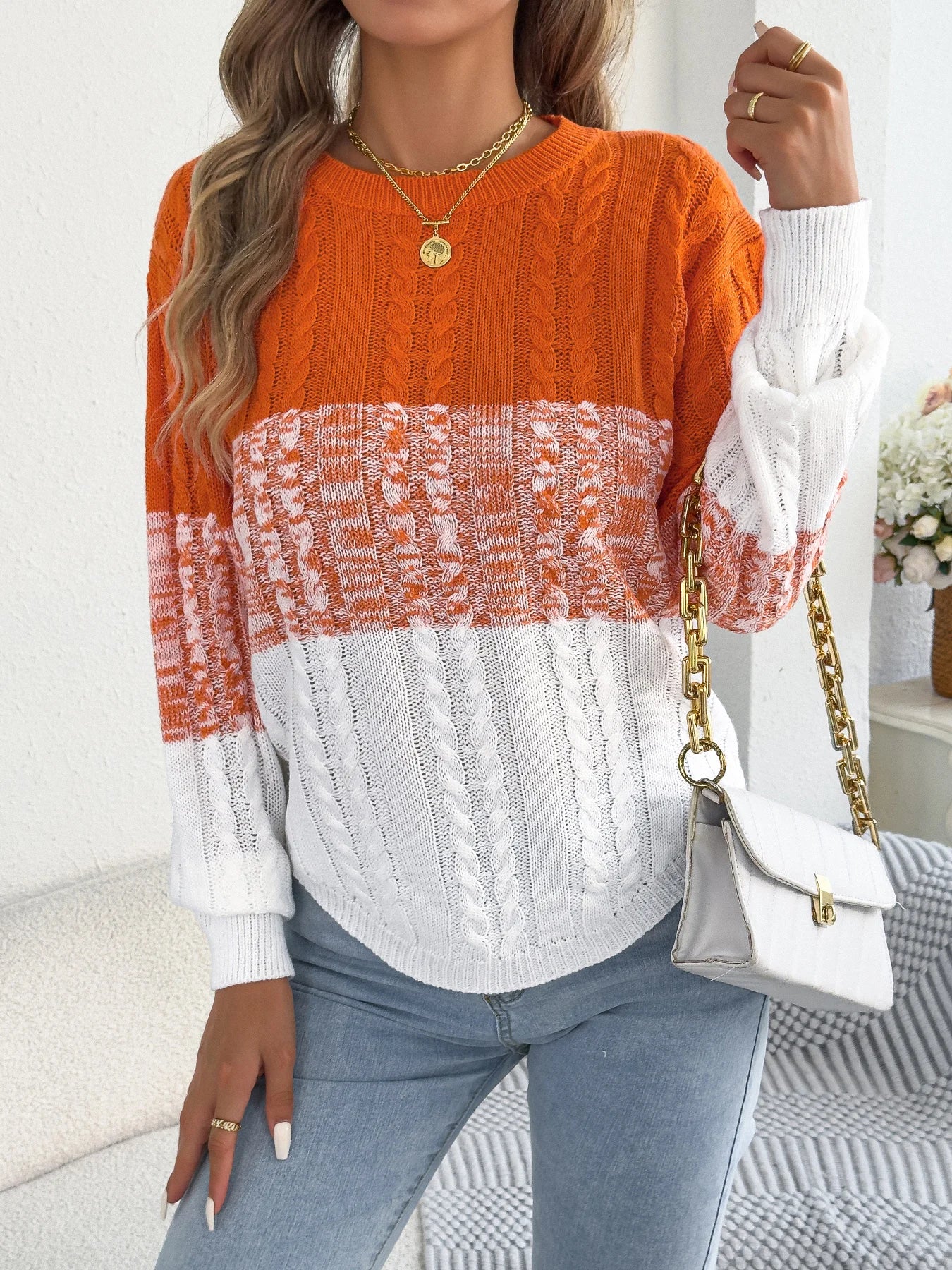 Ella™ Block Striped Sweater