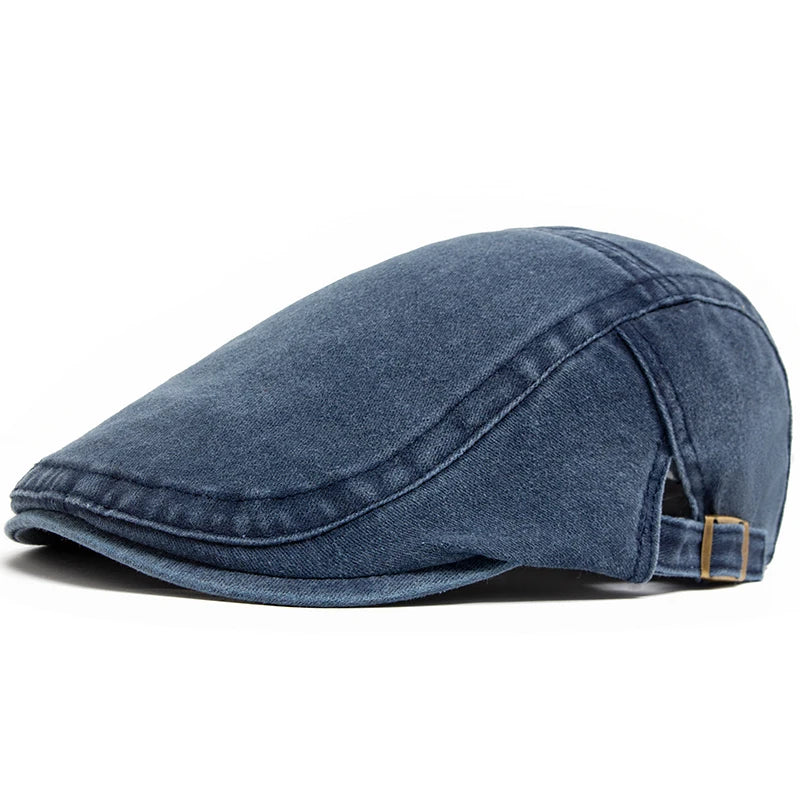 Signature Denim Flat Cap