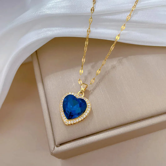 Blue Zircon Necklace