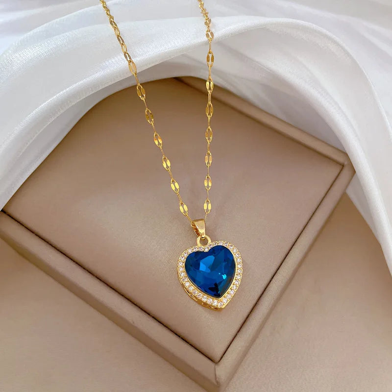 Blue Zircon Necklace