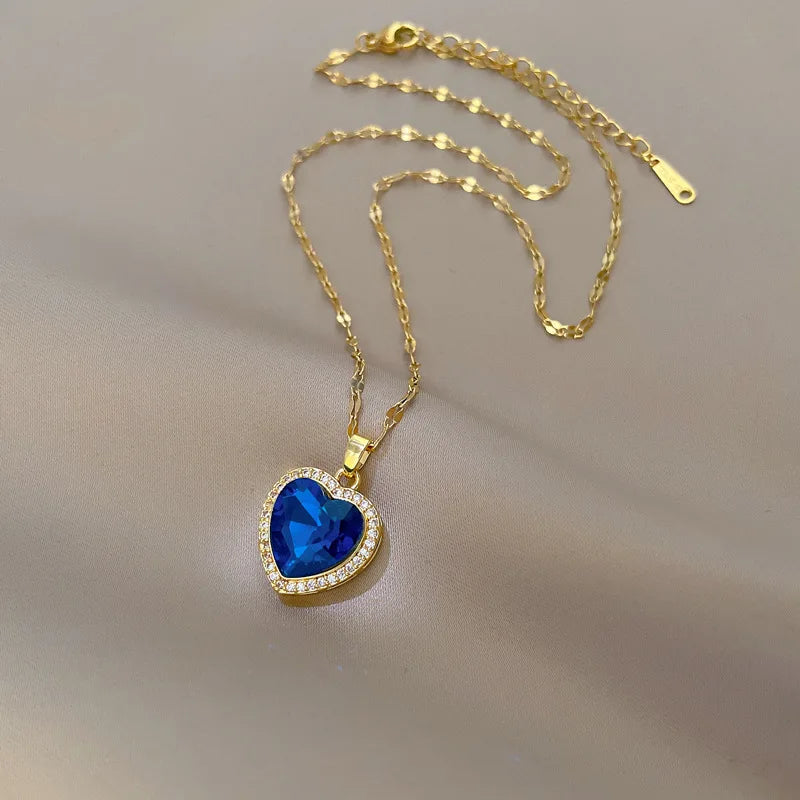 Blue Zircon Necklace
