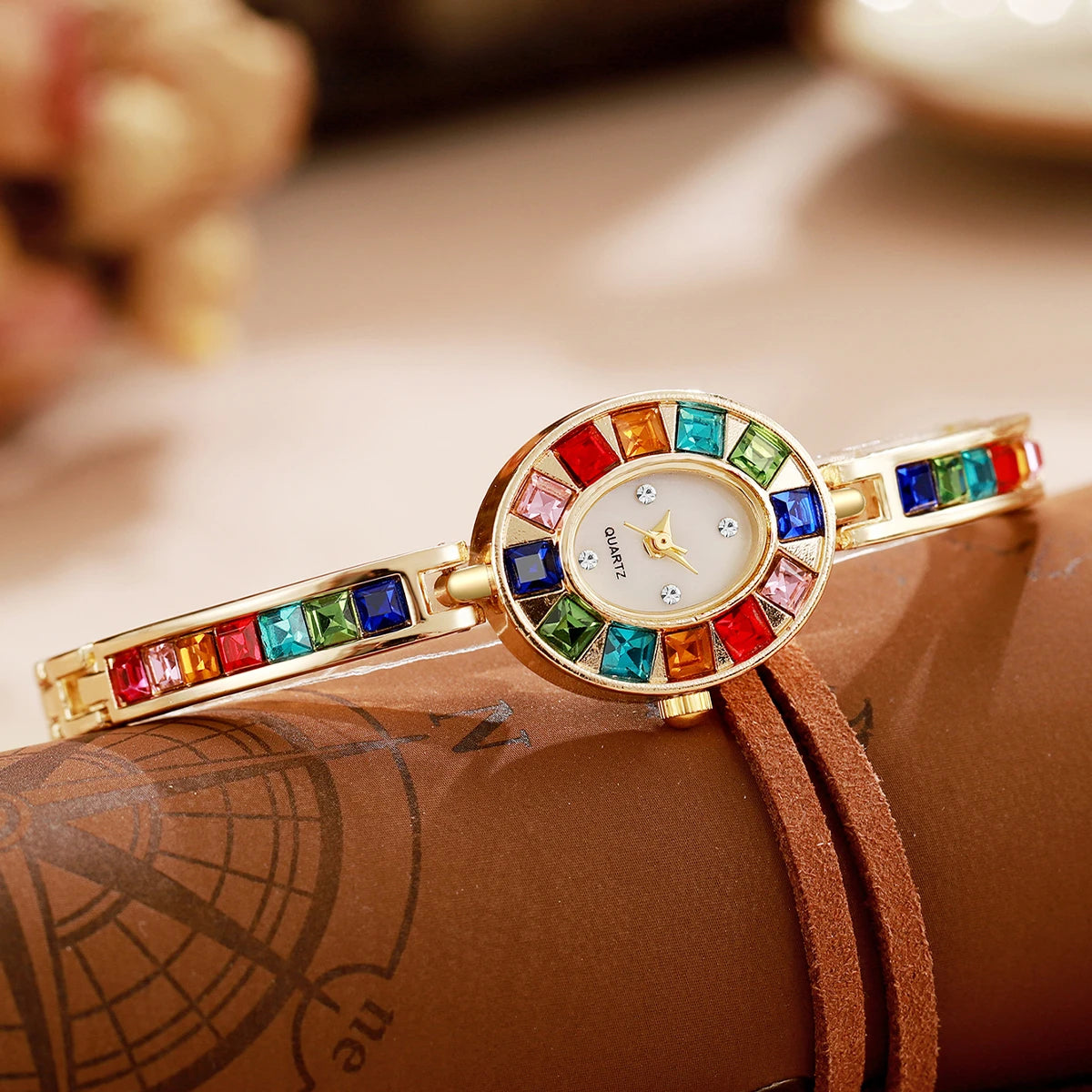Luxury Crystal Oval Watch