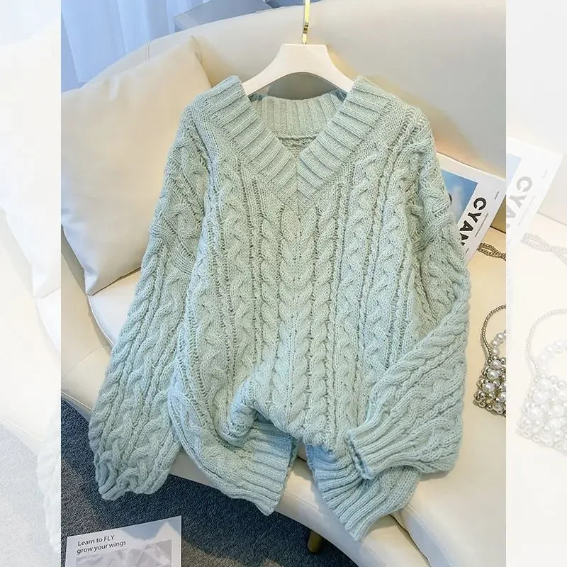 Lauren™ V-Neck Twisted Sweater