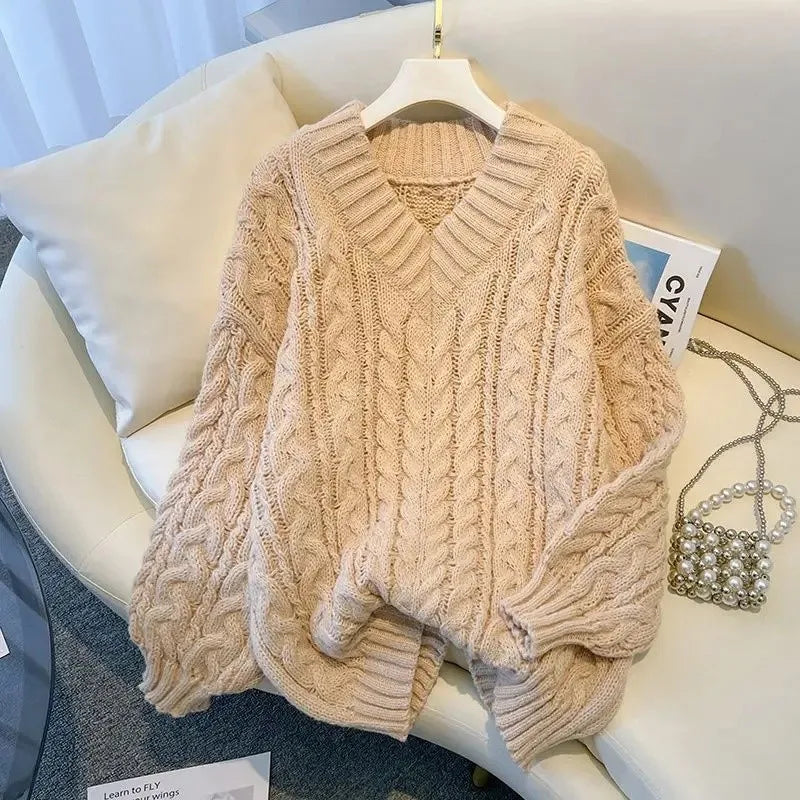 Lauren™ V-Neck Twisted Sweater