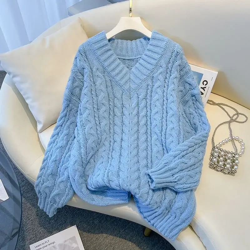 Lauren™ V-Neck Twisted Sweater