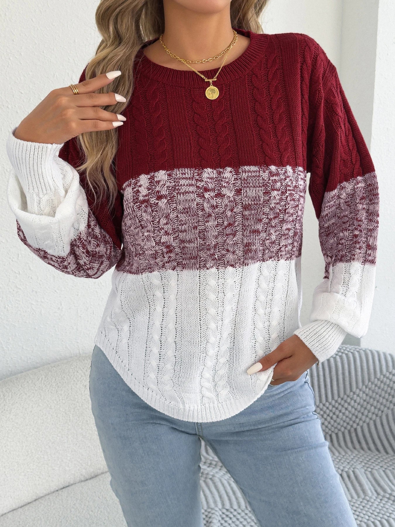 Ella™ Block Striped Sweater