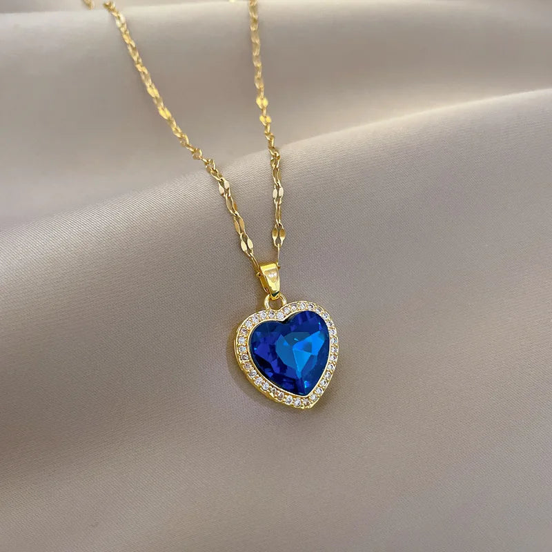 Blue Zircon Necklace