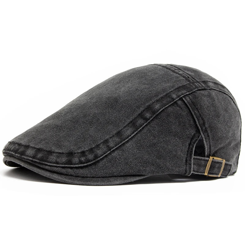 Signature Denim Flat Cap