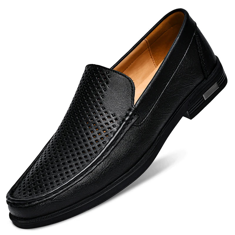 Roma Italiana Perforated Leather Loafers