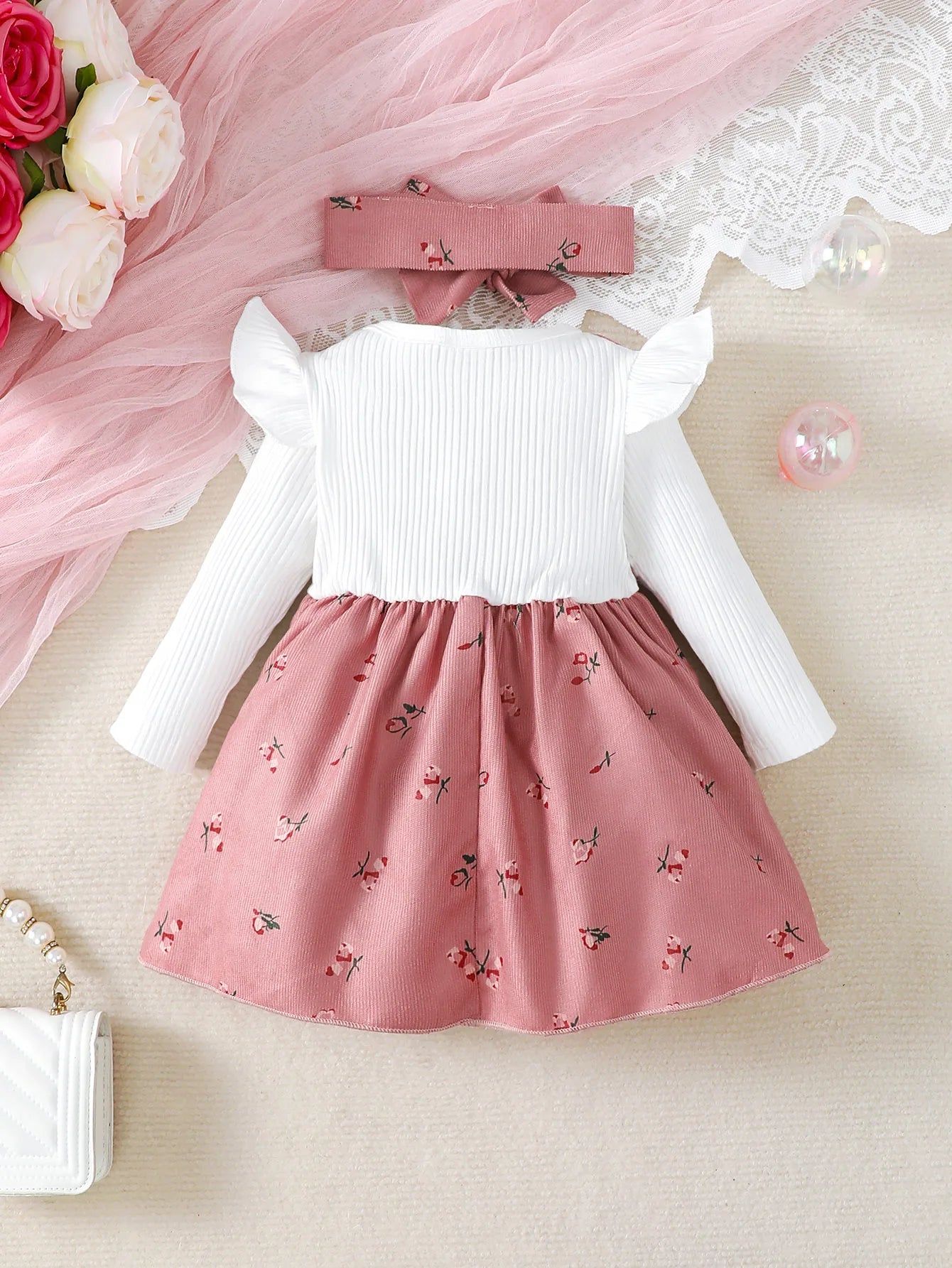 Princess Bow Baby Dress Set
