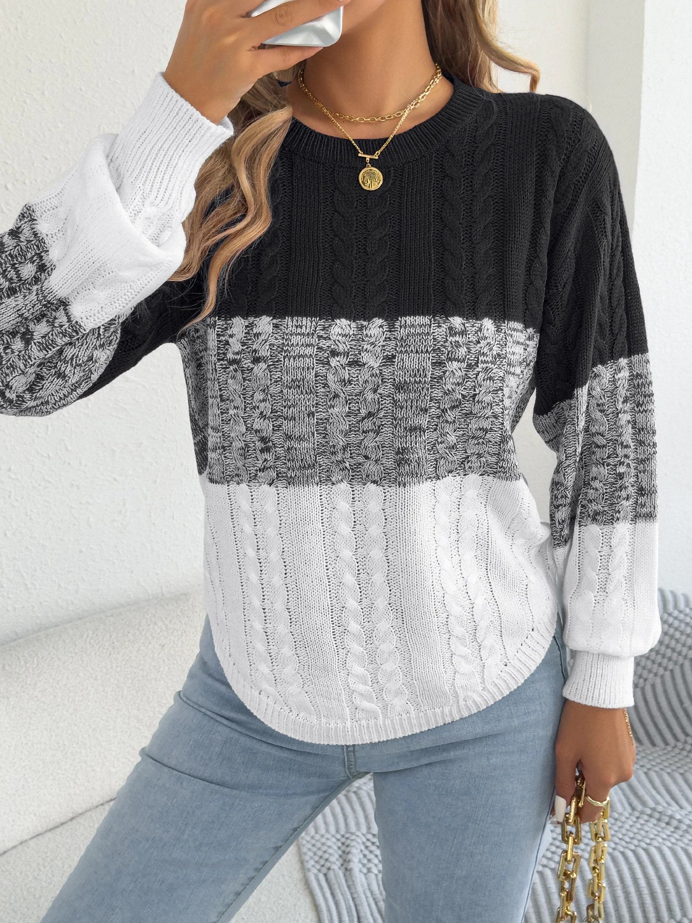 Ella™ Block Striped Sweater