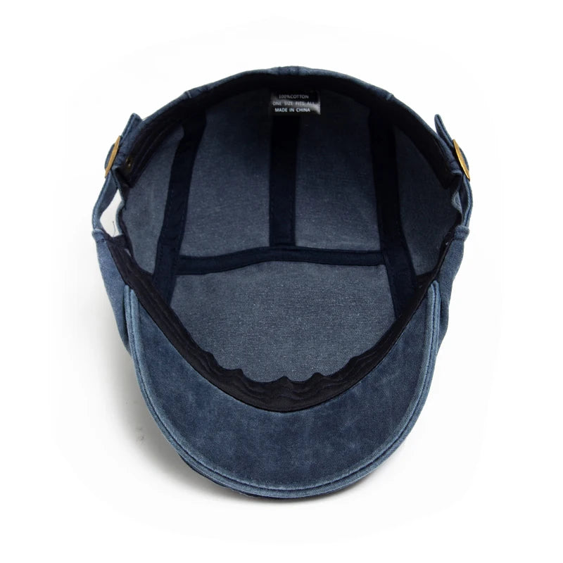Signature Denim Flat Cap