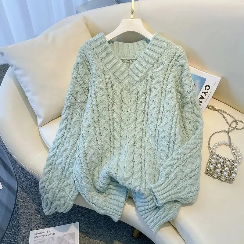 Lauren™ V-Neck Twisted Sweater