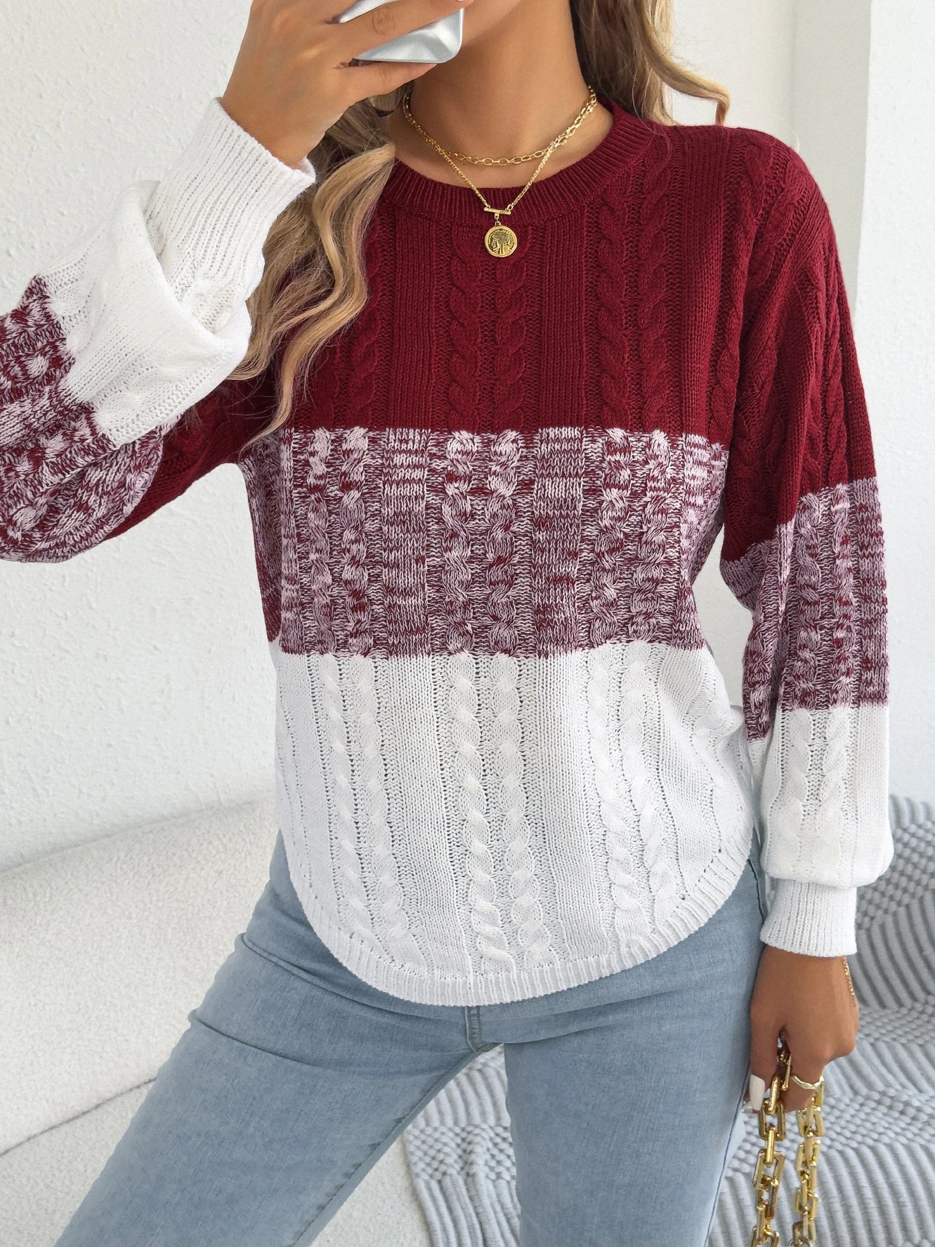 Ella™ Block Striped Sweater