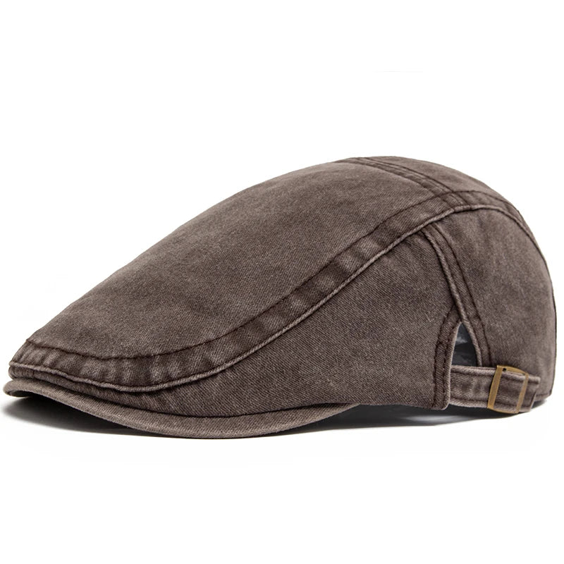 Signature Denim Flat Cap
