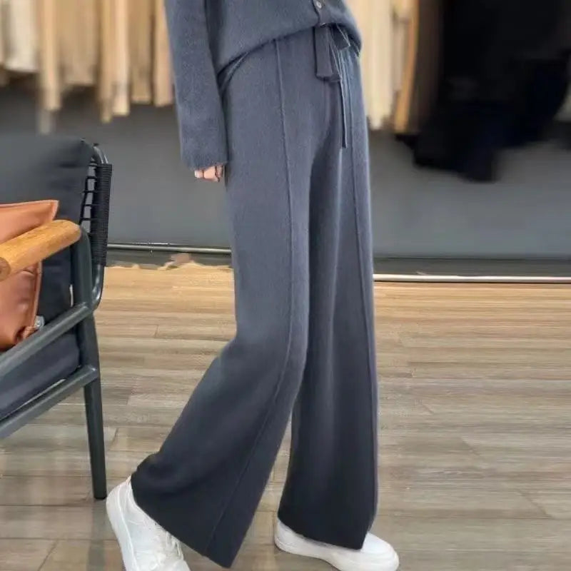 Merino™ Wool Knitted Wide Leg Pants