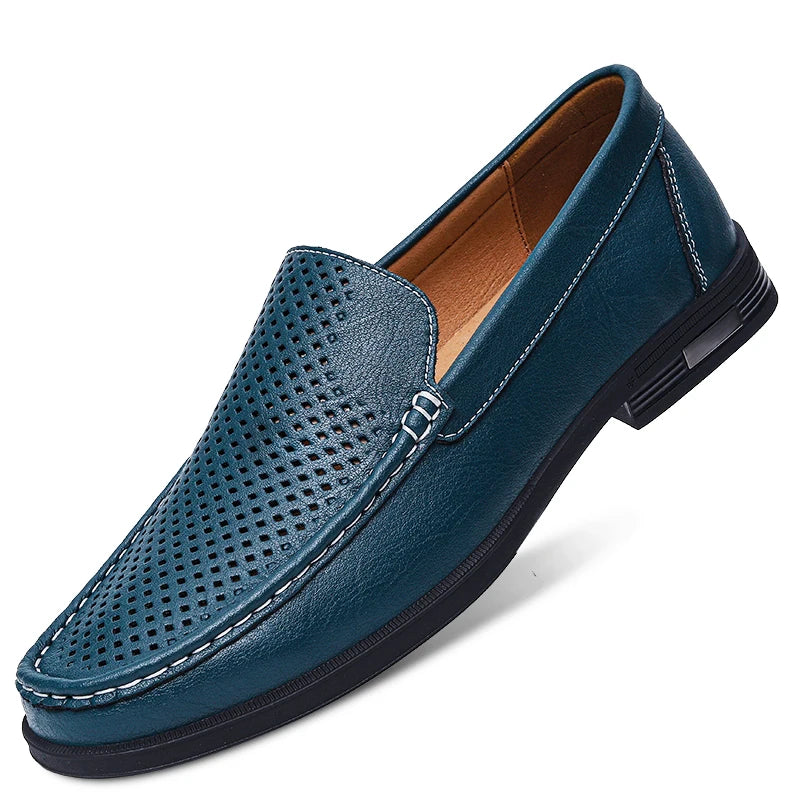 Roma Italiana Perforated Leather Loafers