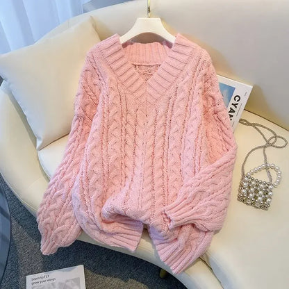 Lauren™ V-Neck Twisted Sweater