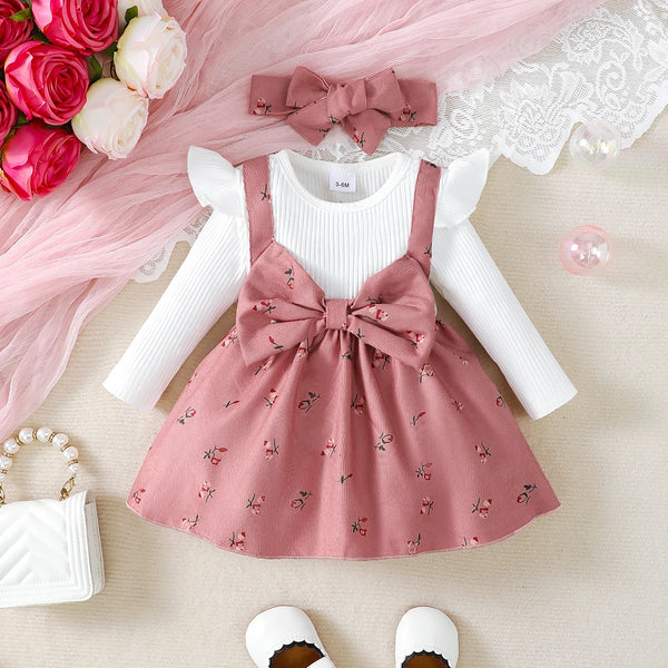 Princess Bow Baby Dress Set