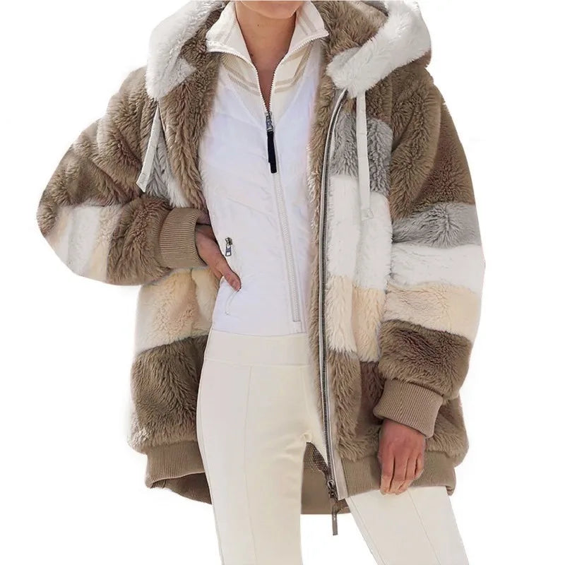 Cozy Hooded Plush Jacket