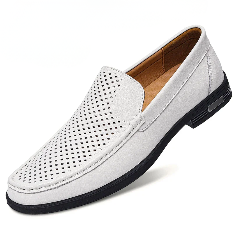 Roma Italiana Perforated Leather Loafers