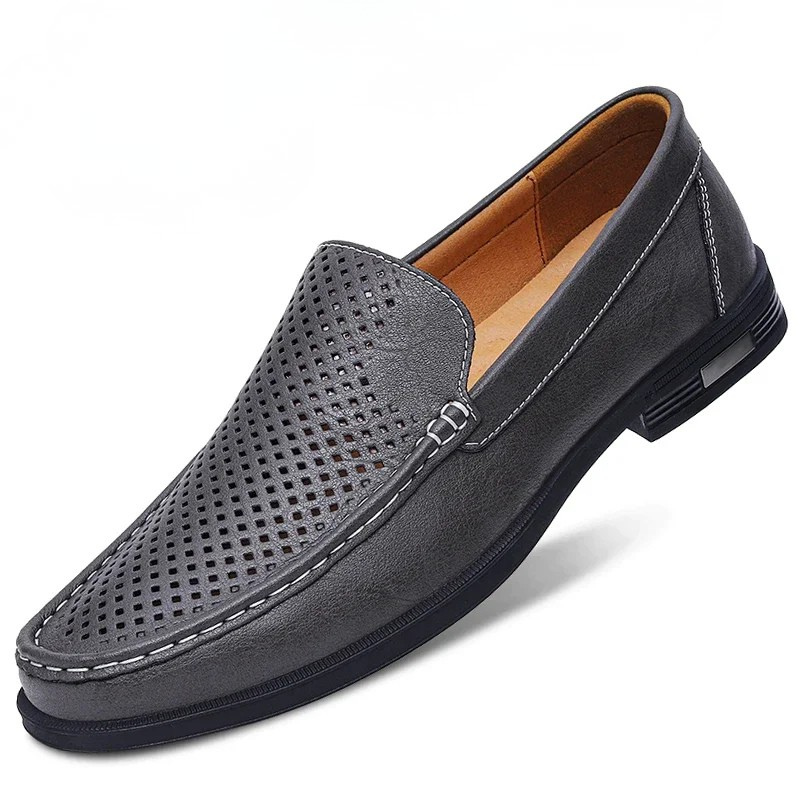 Roma Italiana Perforated Leather Loafers